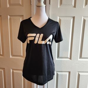 Fila Women's Black Short Sleeve Shirt Size Small